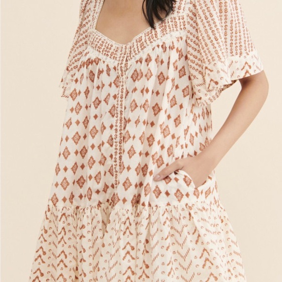 Free People Hearts Desire Tunic Mini Dress Size M - Picture 3 of 3